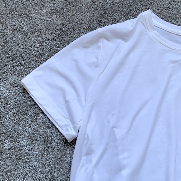 NWT White Long Cropped GatFit Tee - Picture 6 of 7